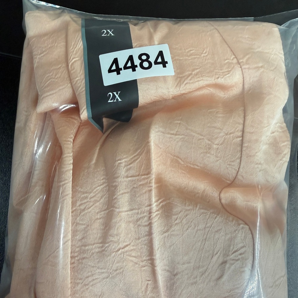 Future Collective Peach Textured Wide Leg Pants Plus Size 2X - Picture 11 of 11